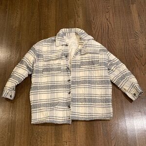 French Connection Cream and Black Quilted Jacket